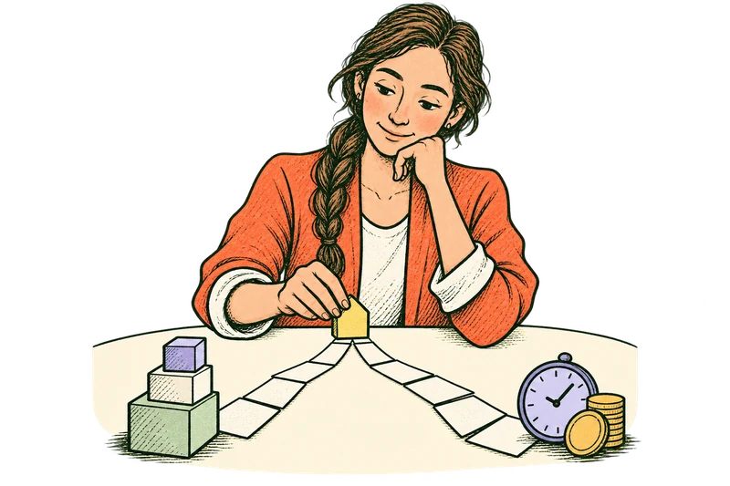 One person weighs alternative next moves and the consequences of each choice.
